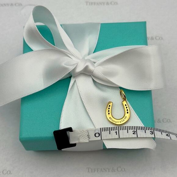 Tiffany & Co. Lucky 1837 Horseshoe Charm Pendant Yellow Gold 750 W /Pouch & Box - Picture 5 of 10